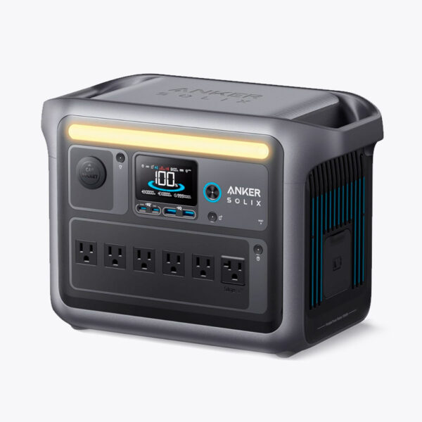 Estación de energía portátil Anker SOLIX C1000, generador solar de 1800 W (máximo 2400 W), carga completa en 58 min, batería LiFePO4 de 1056 Wh