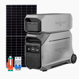 Super Estación de energía portátil EF ECOFLOW Estación de energía portátil de 8 kWh: DELTA Pro 3 con cable de CA y batería extra, salida de CA de 120/240 V y 4000 W, con panel + accesorios + instalacion y soporte